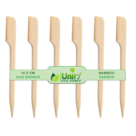 200 Pcs Wooden Gun Skewers – 5 Inch, Skewer Set for BBQ, Grilling & Outdoor Dining, Ideal for Fruits, Kababs & Starters
