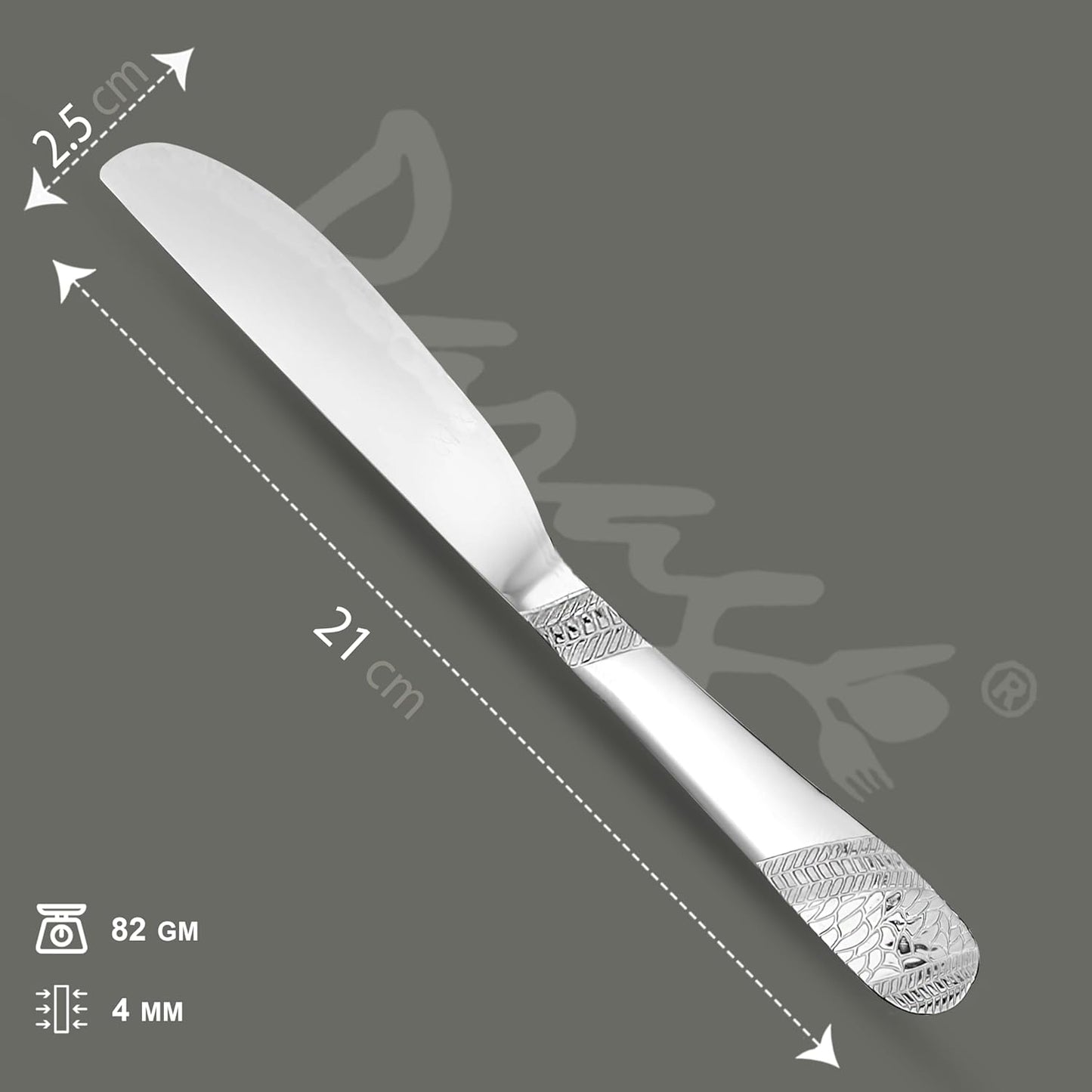 3 Pcs Stainless Steel Butter Knives – 4 mm Thick, Imperial Design, Premium Set