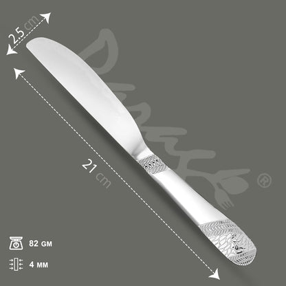 3 Pcs Stainless Steel Butter Knives – 4 mm Thick, Imperial Design, Premium Set