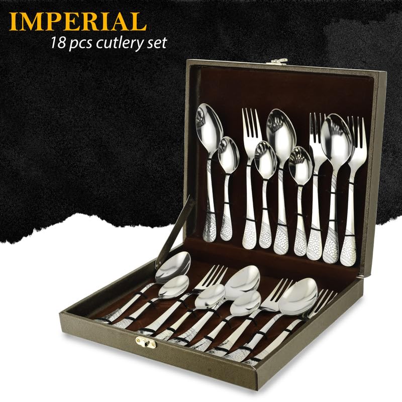 18pc Stainless Steel Cutlery | Gift Box | Imperial Design