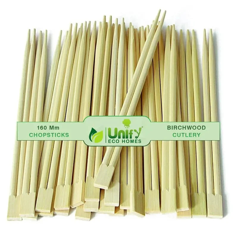 100 Pairs 8-Inch Natural Bamboo Chopsticks - 19 cm Long, Eco-Friendly, Biodegradable & Disposable Utensils for Sushi & Asian Dishes100WDCHOPSTICK1 1