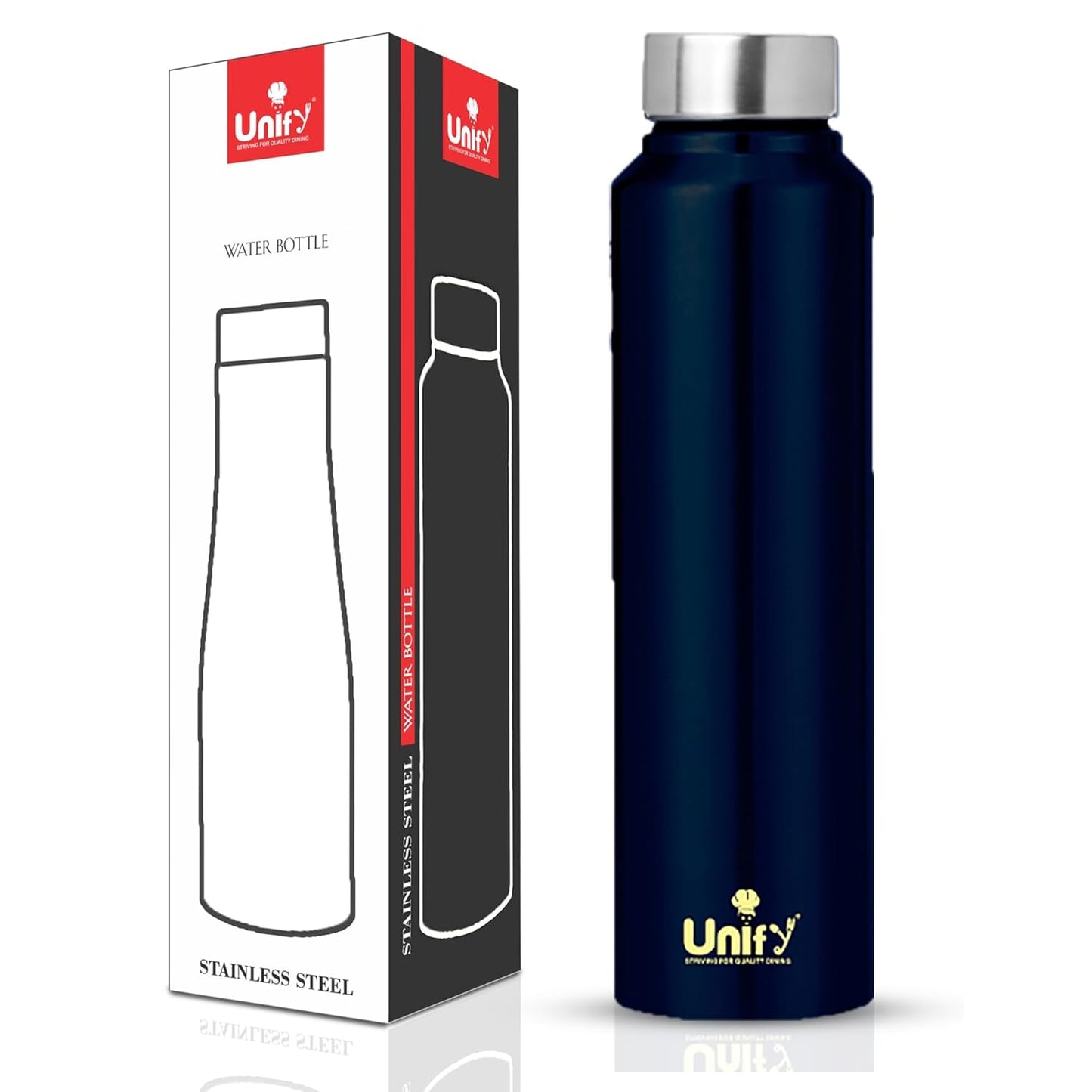 Stainless Steel Water Bottle 1 Litre | Leak-Proof Fridge Bottle for Home, Gym & Travel | 1000 ml, Blue