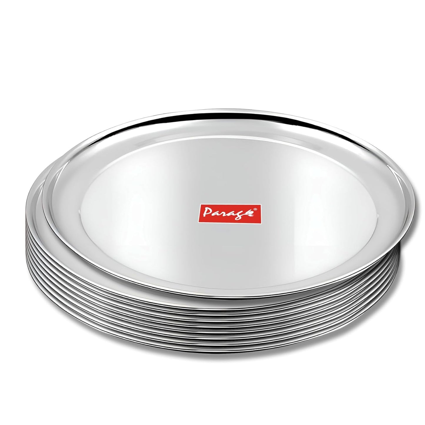 9pc Stainless Steel Raj Bhog Plate | 12in Heavy Gauge