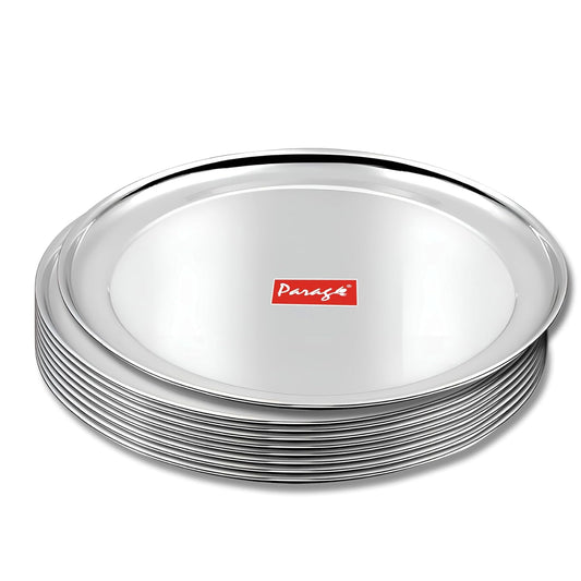 9pc Stainless Steel Raj Bhog Plate | 12in Heavy Gauge