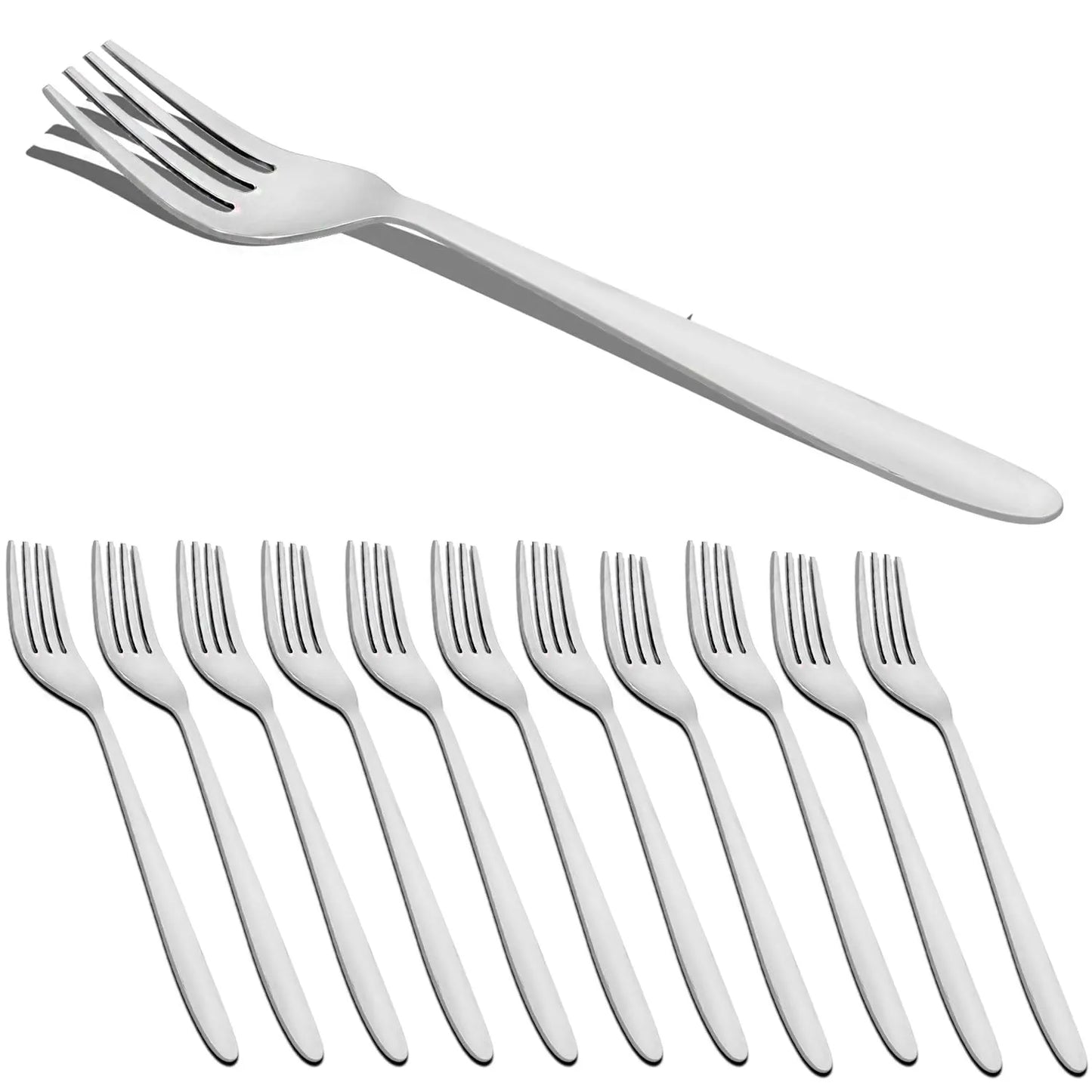 Stainless Steel Table Fork Set of 12 | 18.5 cm Dining Forks for Home & Kitchen (Sigma) 12SIGMA17DF 1