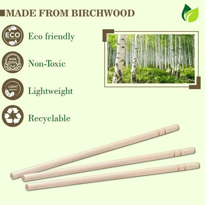 100 Wooden Stirrer Sticks | 8in Cocktail Coffee Tea | Bar Café100WDSTIRRER1 3