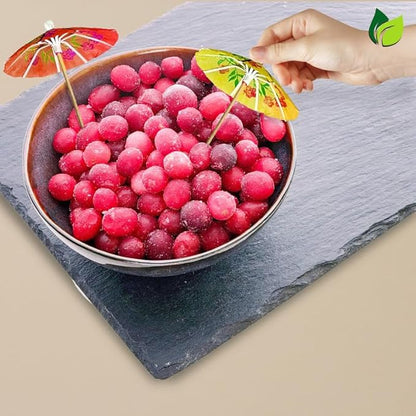 EcoHomes Umbrella Toothpicks, Tropical Hawaiian Topper Bamboo Sticks for Cocktail, Snacks, Cake & Party Decoration