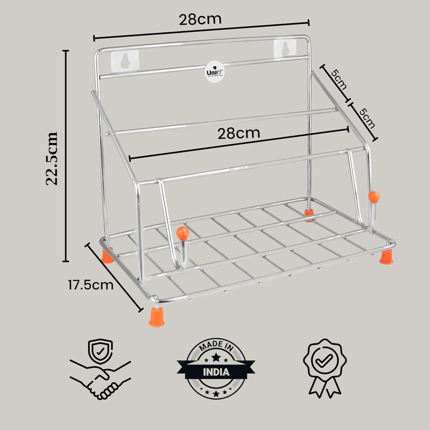 Stainless Steel Chakla Belan Tawa Stand | 4-in-1 Kitchen Organizer Rack Silver