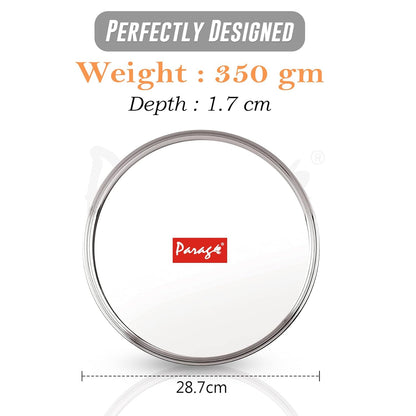 6pc Stainless Steel Raj Bhog Plate | 12in Heavy Gauge
