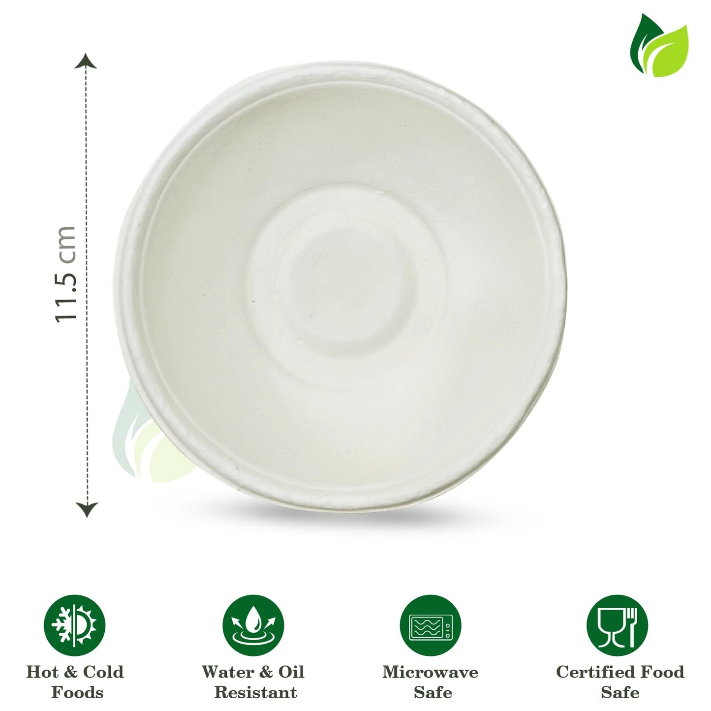 180ml 100 Bagasse Bowls | Eco-Friendly Disposable | Party Use