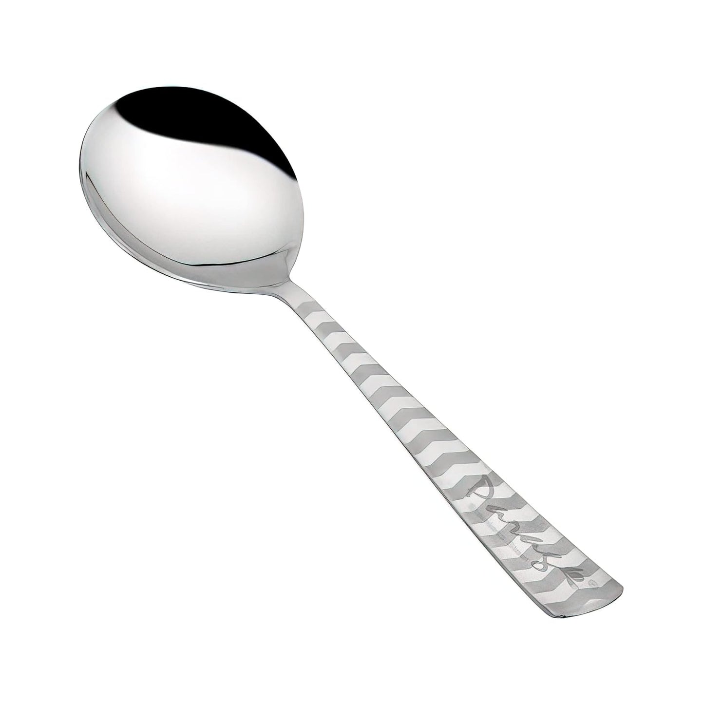 Stainless Steel Serving Spoon Set of 2 | Arrow Design Large Spoons for Kitchen & Dining | 21 cm, Silver