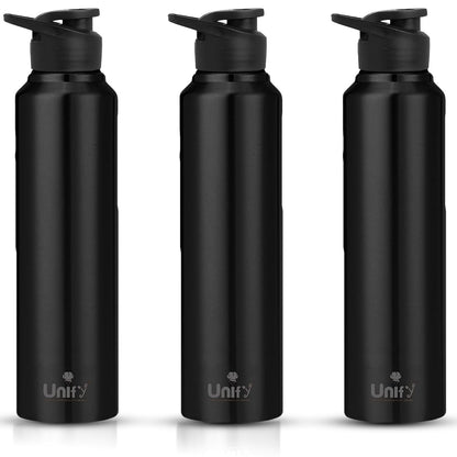 3pc Stainless Steel Sipper Bottles | 1L Saturn Black