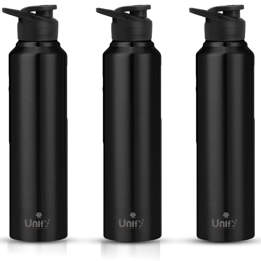 3pc Stainless Steel Sipper Bottles | 1L Saturn Black