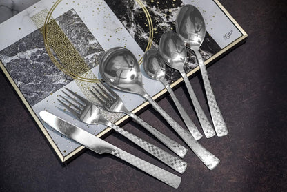 6 Pcs Stainless Steel Dinner Knives – 21 cm, Premium Butter Knife Set, Silver