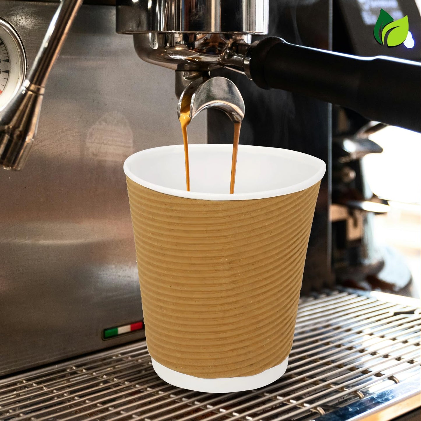 25 Ripple Paper Cups | 250ml Non-Slip | Coffee & Drinks