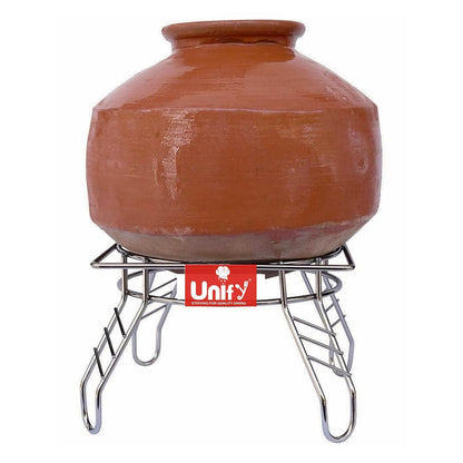 Stainless Steel Matka Stand | Heavy-Duty Pot Stand & Kitchen Organizer Chrome