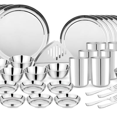 51pc Stainless Steel Dinner Set | Heavy Gauge | Serves 6