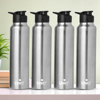 4pc Stainless Steel Sipper Bottles | 1L Saturn Silver