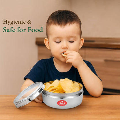 2pc Stainless Steel Storage Containers | 1L & 1.2L Airtight