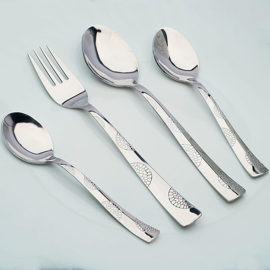 24pc Stainless Steel Cutlery | Spoons Forks Knives | Silver