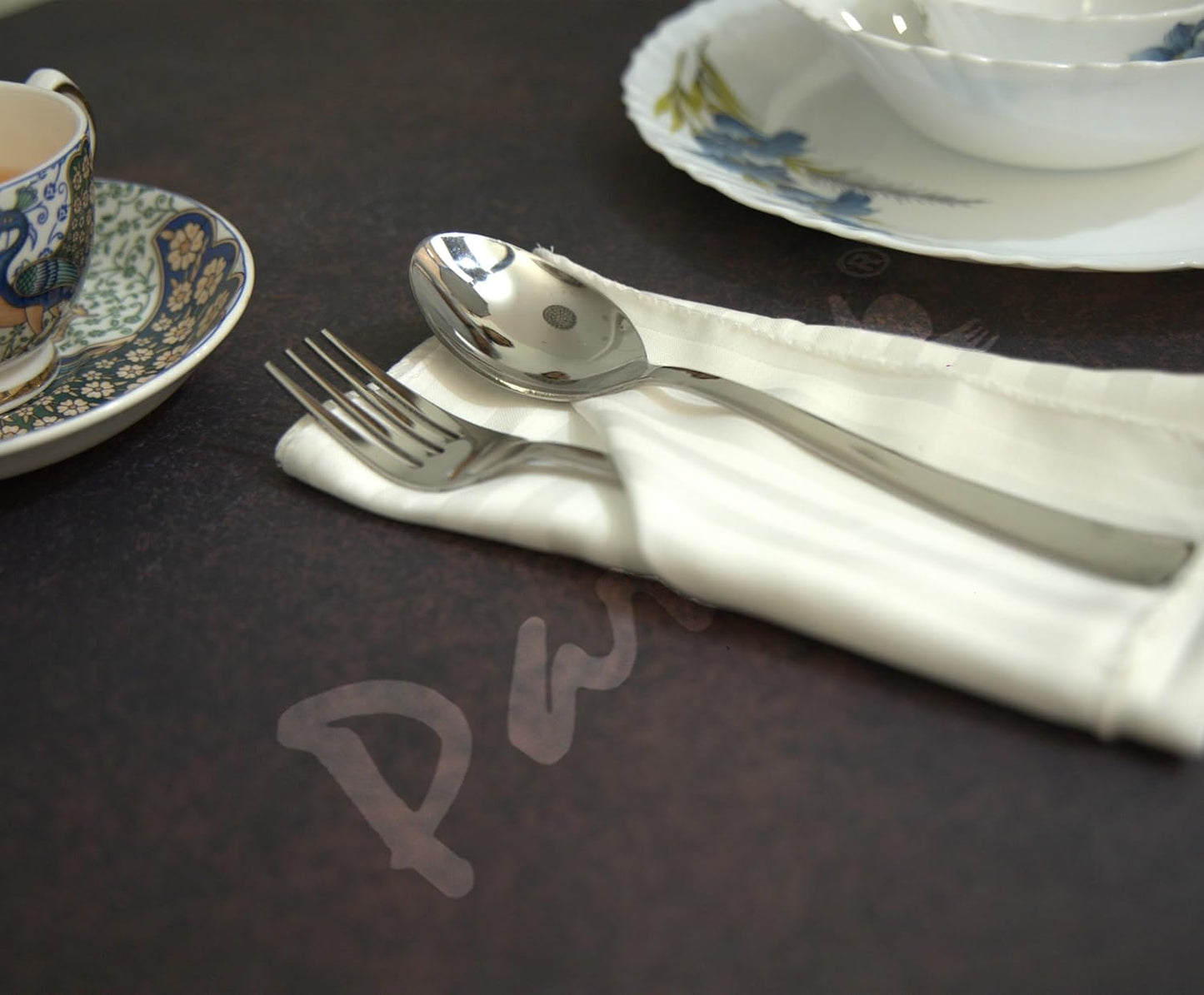 12 Pcs Stainless Steel Dinner Spoon Set | Mirror Finish Silver Spoons 16 cm