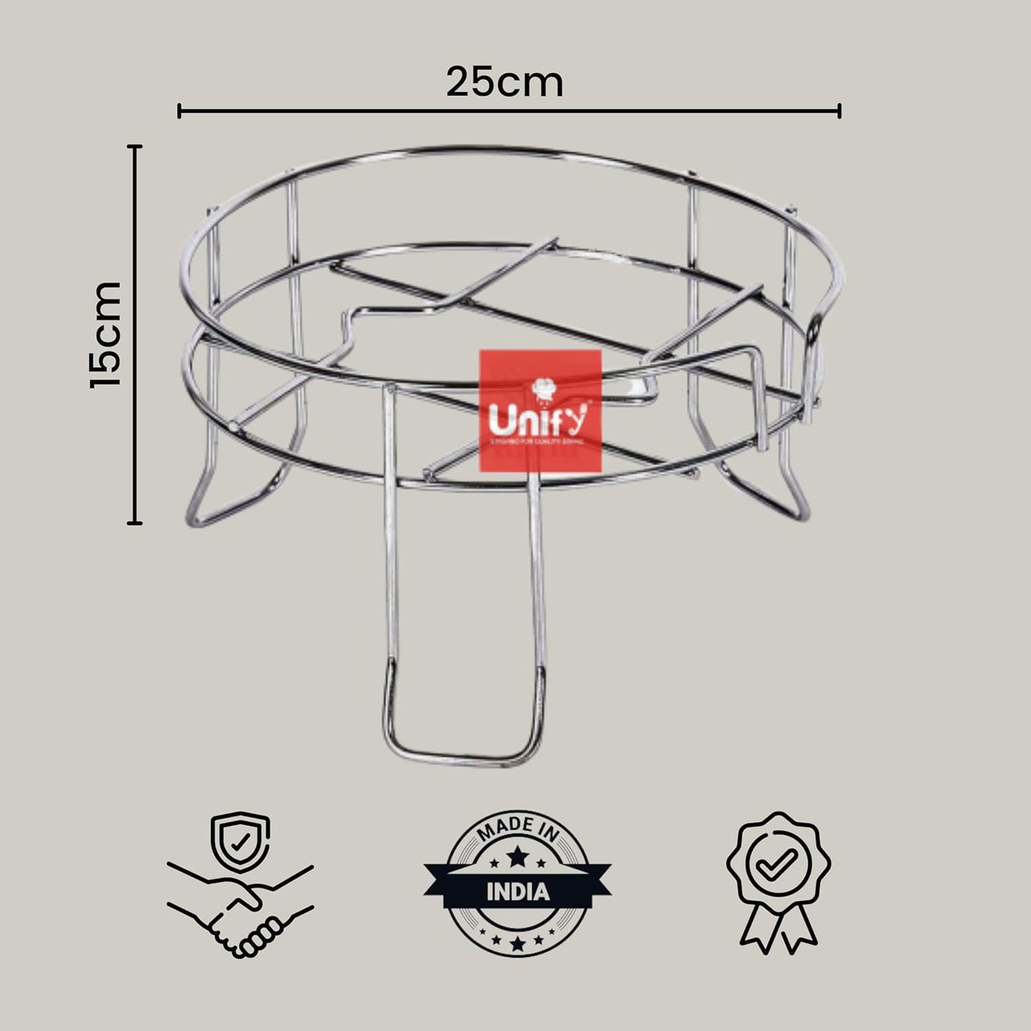 Stainless Steel Matka Stand | Tiered Countertop Pot & Jug Rack Chrome