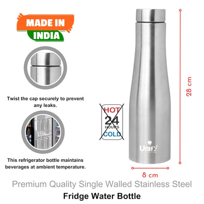 Stainless Steel Water Bottle 1L (Set of 4) | Leak-Proof, Rust-Free, BPA-Free | School, Gym, Travel