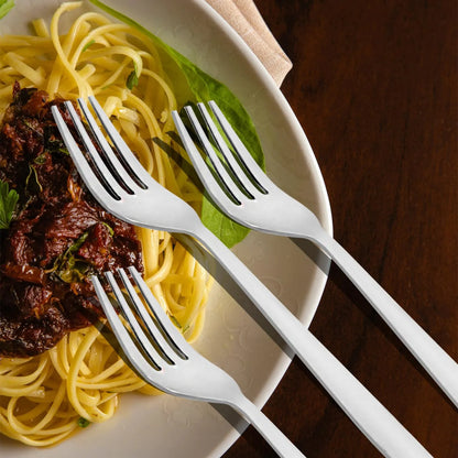 Stainless Steel Table Fork Set of 12 | 18.5 cm Dining Forks for Home & Kitchen (Sigma) 12SIGMA17DF 4