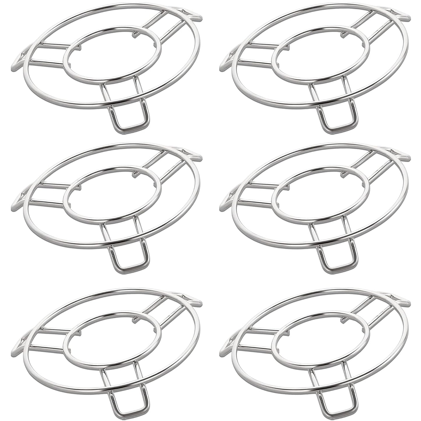 6-Piece Stainless Steel Trivet Set | Hot Pot Mat & Cooker Stand | Kitchen & Dining Use