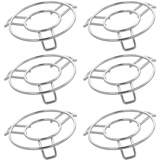 6-Piece Stainless Steel Trivet Set | Hot Pot Mat & Cooker Stand | Kitchen & Dining Use