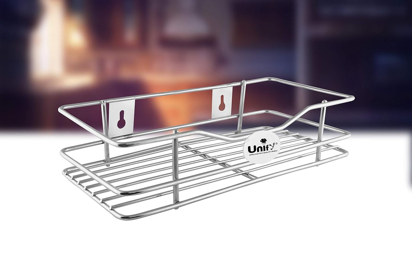 Stainless Steel Multipurpose Storage Rack – Bathroom Shelf & Organizer, Chrome Finish, 31×15×7 cm, Steel Accessories for Home