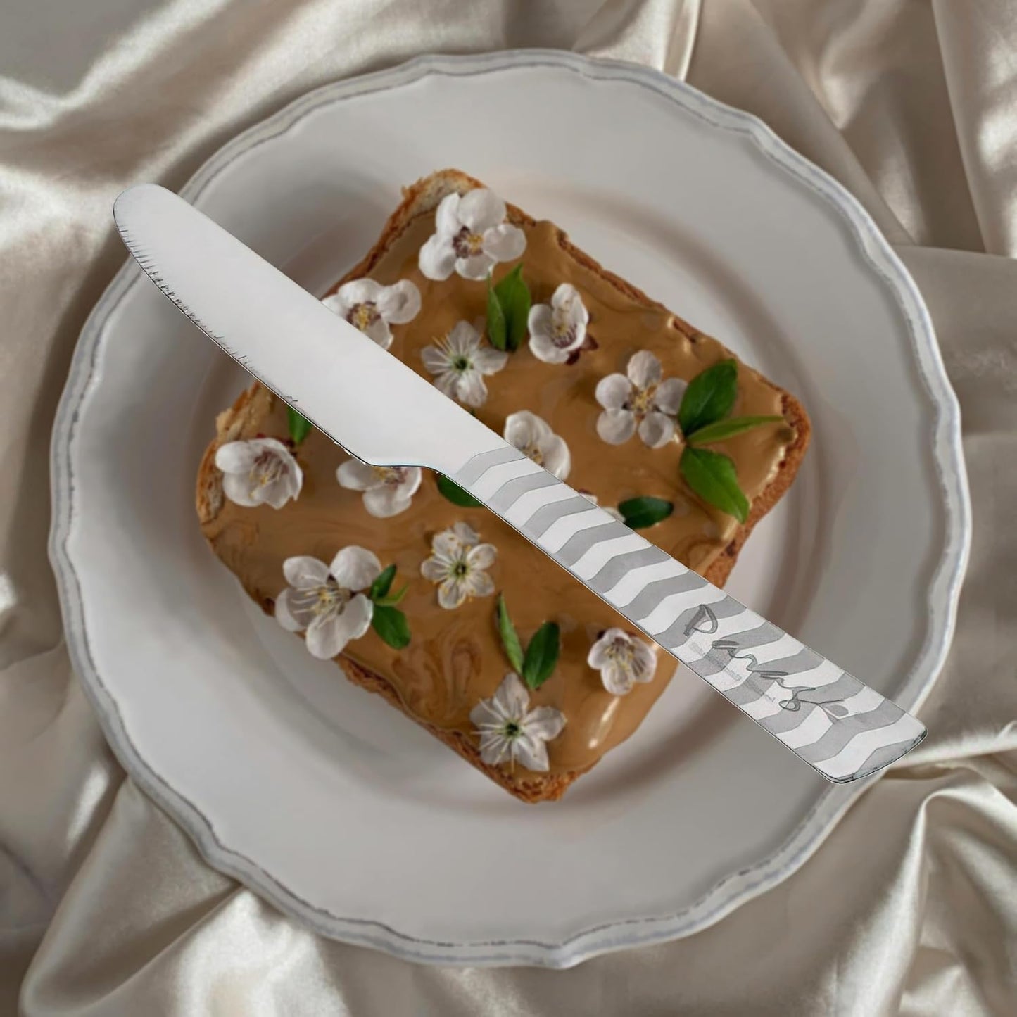 6 Pcs Stainless Steel Butter Knives – 20.5 cm, Dessert Knife Set, Silver