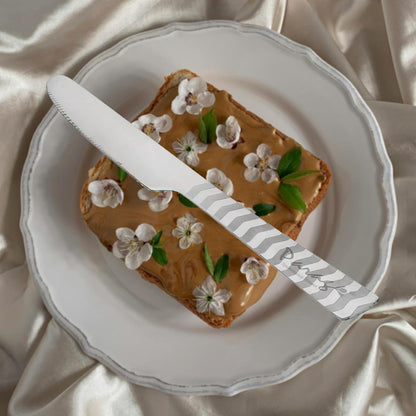 6 Pcs Stainless Steel Butter Knives – 20.5 cm, Dessert Knife Set, Silver