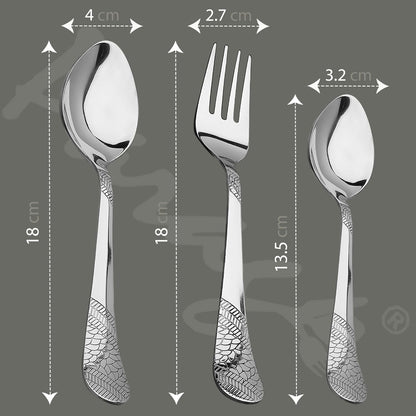 18pc Stainless Steel Cutlery | Spoons Forks Tea | Silver Dining