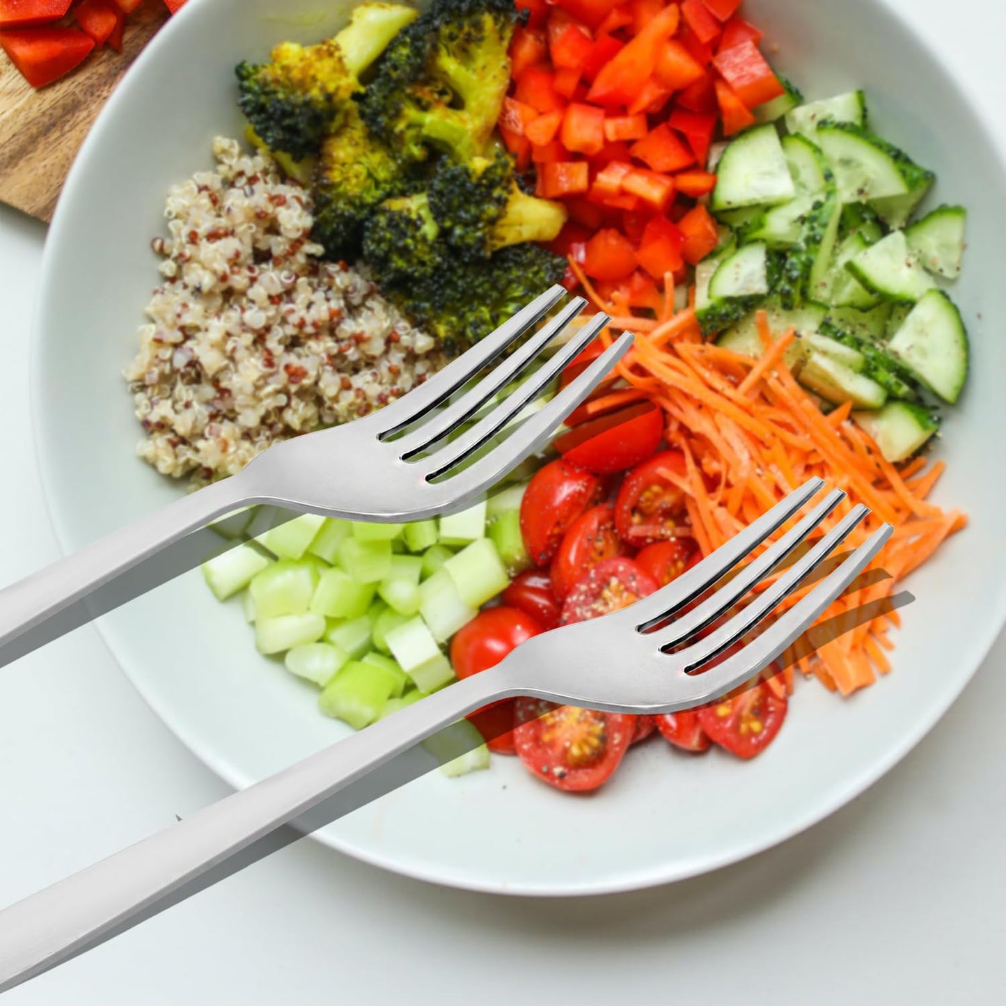 Stainless Steel Dinner Fork Set of 12 | 16 cm Table Forks for Home & Kitchen | Sigma Design, Silver