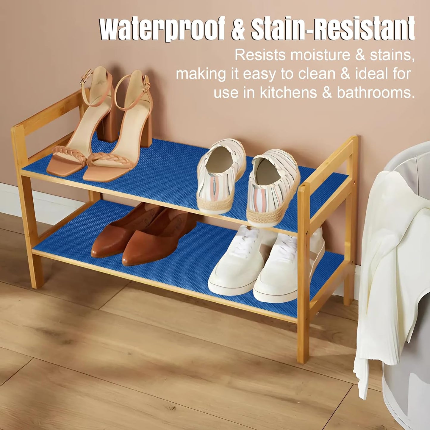 Blue EVA Anti-Slip Shelf Liner Roll – 45 cm x 3 m, Multipurpose Mats