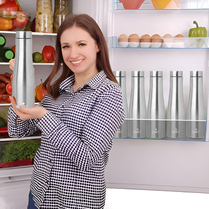 Stainless Steel Water Bottle 950 ml for Fridge, Office, School, Gym & Travel | Leak-Proof, Rust-Free, BPA-Free (Set of 6, Jupiter)