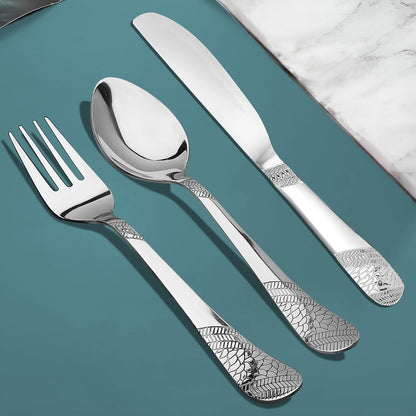 6pc Stainless Steel Knife Fork Spoon | 3mm Imperial | Silver