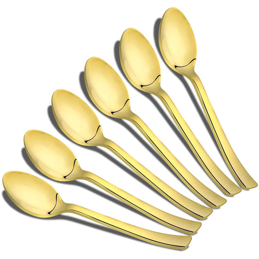 6 Pieces Stainless Steel Golden Forks Set, 16 cm Premium Dining Cutlery – Luxury Gold Dinner Forks for Home & Kitchen, Gift Set of 6