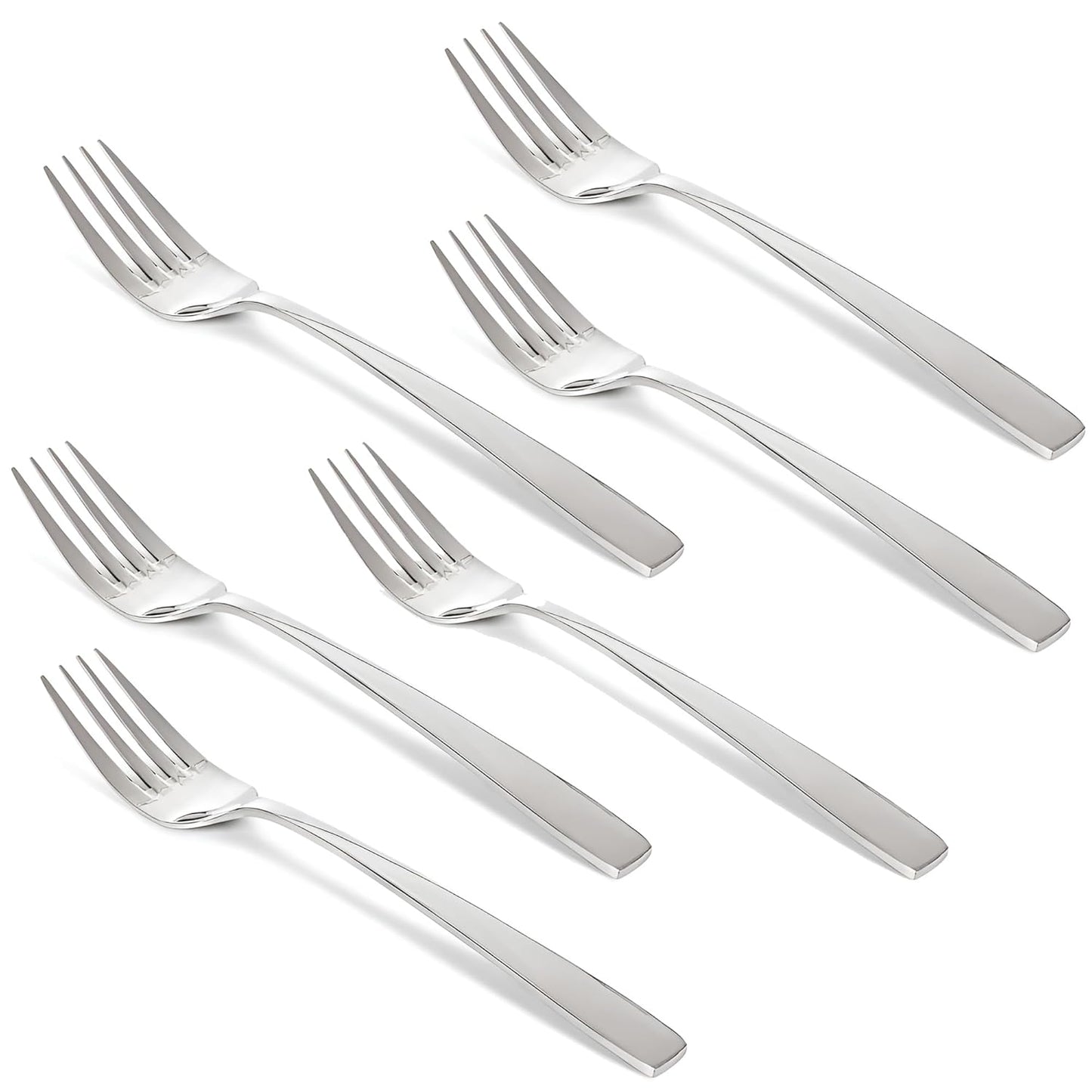 6-Piece Stainless Steel Table Fork Set | Fruit & Dining Forks, 18 cm, Silver