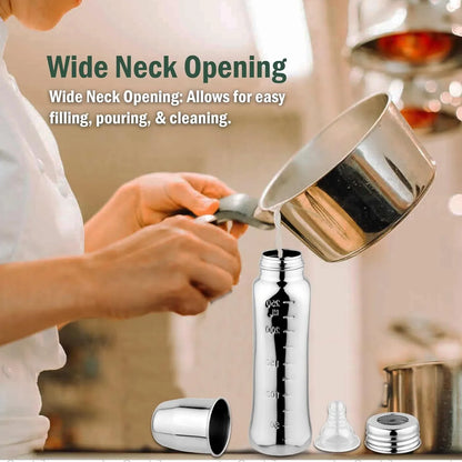 Stainless Steel Baby Feeding Bottle | 250ml BPA FreeCUBIX250ML1 2