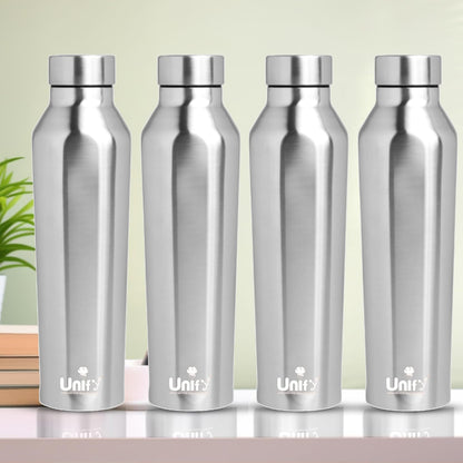 4-Pack 1 L Stainless Steel Water Bottles – Leak Proof, Rust-Free, BPA Free