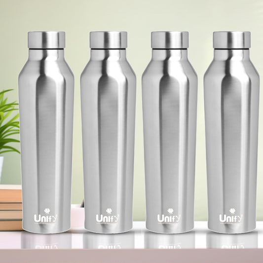 4-Pack 1 L Stainless Steel Water Bottles – Leak Proof, Rust-Free, BPA Free