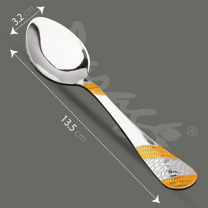 3 Pcs Stainless Steel 24K Gold Butter Knives – 3 mm Thick, Imperial Design, Luxury Dining Tableware, Jam & Butter Spreader for Home & Kitchen