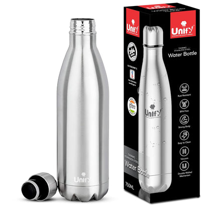 Thermosteel Hot & Cold Water Bottle 750ml | 304 SS Vacuum Flask | 24 Hrs Hot & Cold, Leak & Rust Proof