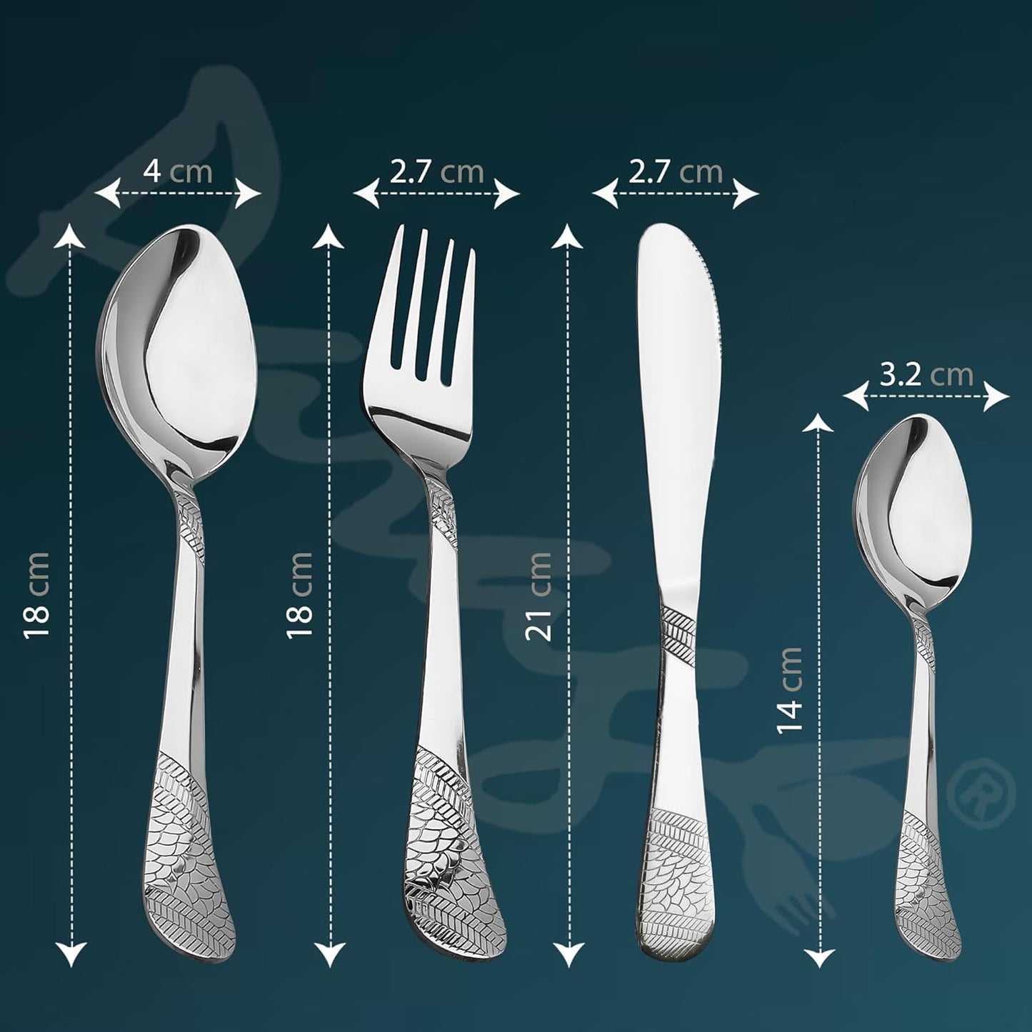 25 Pieces Stainless Steel Imperial Cutlery Set with Wooden Hanging Stand – Includes 6 Tea Spoons, 6 Table Spoons, 6 Table Forks, 6 Knives, Stylish Dining Set