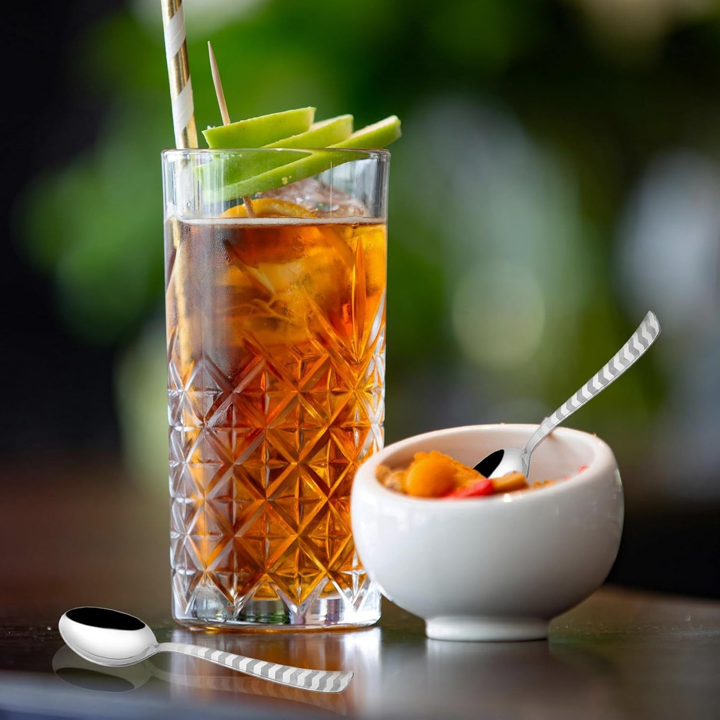 Stainless Steel Tea Spoon Set of 6 | Arrow Design Small Spoons for Home & Kitchen | 14 cm, Silver