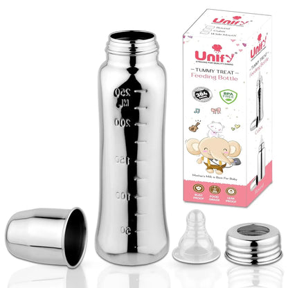 Stainless Steel Baby Feeding Bottle | 250ml BPA FreeCUBIX250ML1 1