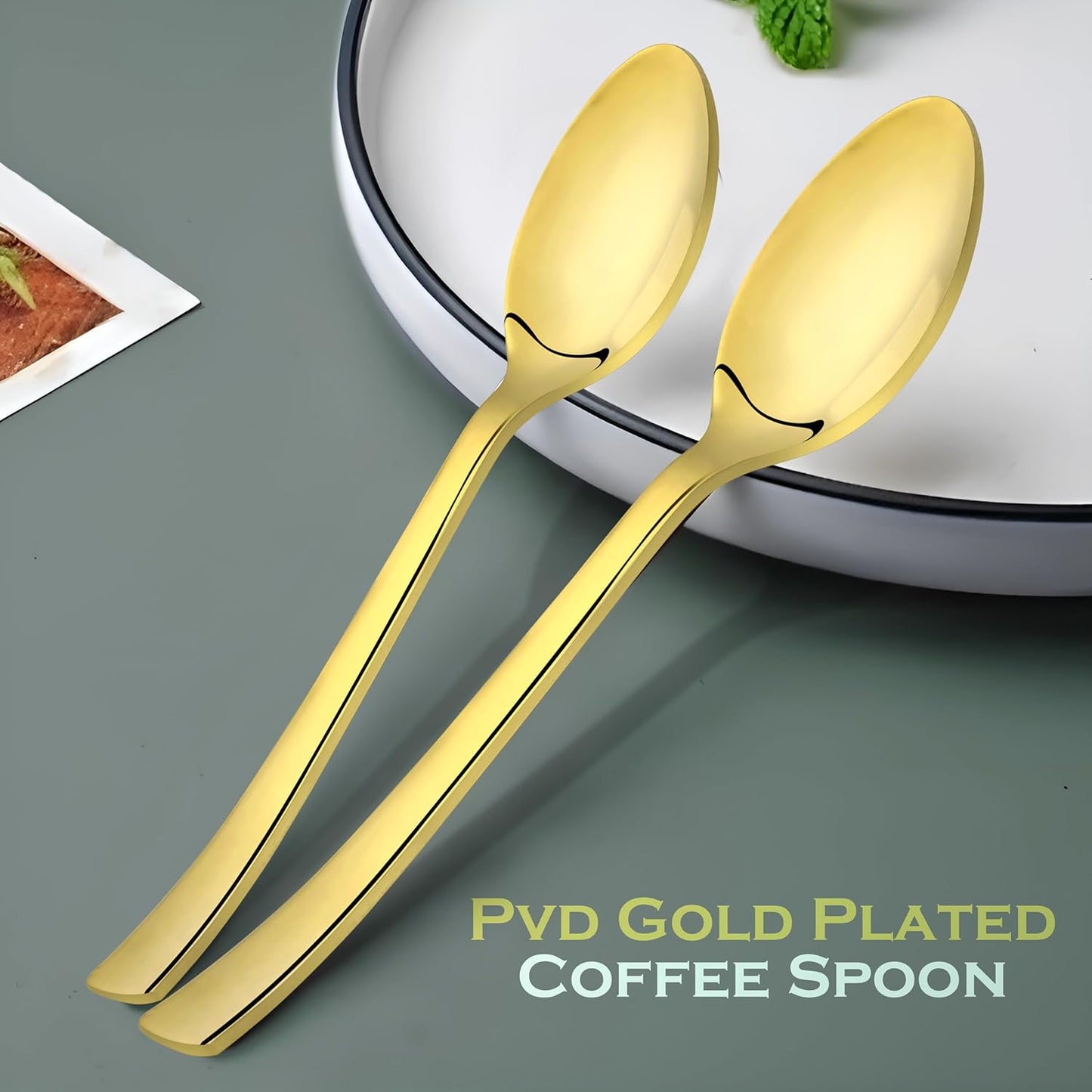 6 Pieces Stainless Steel Golden Forks Set, 16 cm Premium Dining Cutlery – Luxury Gold Dinner Forks for Home & Kitchen, Gift Set of 6