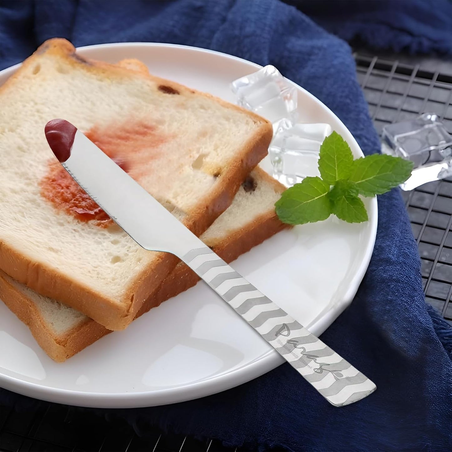 6 Pcs Stainless Steel Butter Knives – 20.5 cm, Dessert Knife Set, Silver